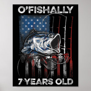 Affiche T-shirt « Ofishally 7 ans » pour 7e anniversaire p