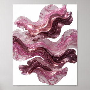 Affiche T-shirt personnalisé avec ART ABSTRAIT Argent Ludi