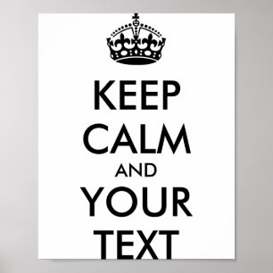 Affiche T-shirt personnalisé Keep Calm et votre texte_1 