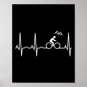 Affiche T-Shirt Pouls de Vélo de Montagne - Meilleur Vélo