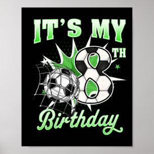 Affiche T-shirt pour 8 ans C'est mon 8ème anniversaire de