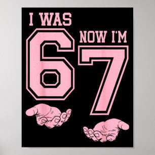 Affiche T-shirt pour le 7e anniversaire Six Seven Meme, j'