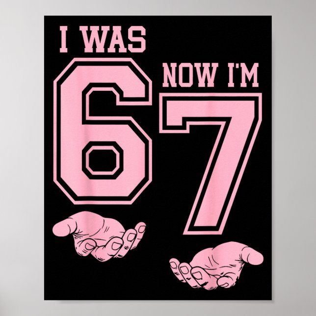 Affiche T-shirt pour le 7e anniversaire Six Seven Meme, j' (Devant)