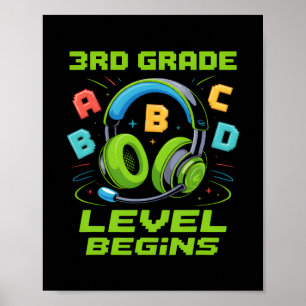 Affiche T-shirt pour le premier jour de la 3e année niveau