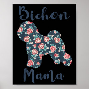 Affiche T-shirt pour maman de chien Bichon-frise Amateur d