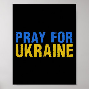 Affiche T-shirt Prière pour l'Ukraine Je suis avec l'Ukrai