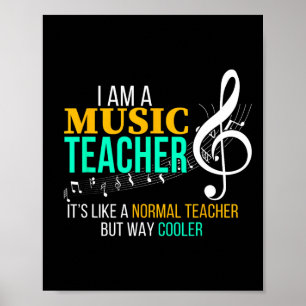 Affiche T Shirt Prof de Musique Drôle Prof de Musique Thé