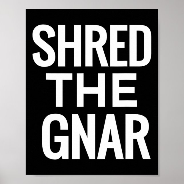 Affiche T-Shirt Snowboard - Shirt Le Gnar (Devant)