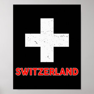 Affiche T-shirt suisse pour tout-petit Drapeau de la Suiss