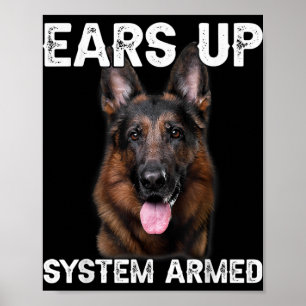 Affiche T Shirt Système Armé Oreilles de Chien Berger Alle
