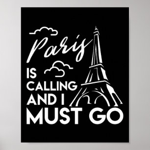 Affiche T Shirt Tour Eiffel Paris Vous Appelle Vacances Pa