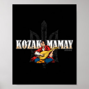 Affiche T Shirt Ukrainien Kozak Mamay-Chemise Ukrainienne