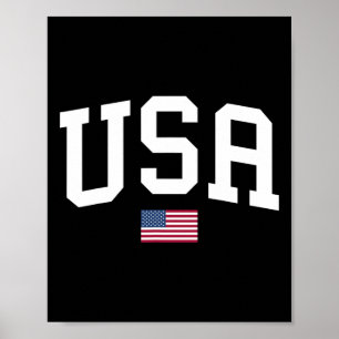 Affiche T Shirt Usa Femmes Hommes Enfants Drapeau Américai