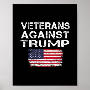 Affiche T-shirt vétérans contre Trump Vétérans militaires