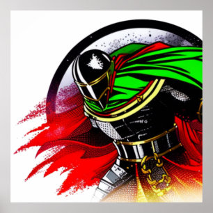 Affiche T-Shirt Vibrant Knight Oreiller Jeté Dessous de Ve