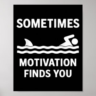 Affiche T-shirt vintage parfois la motivation vous trouve