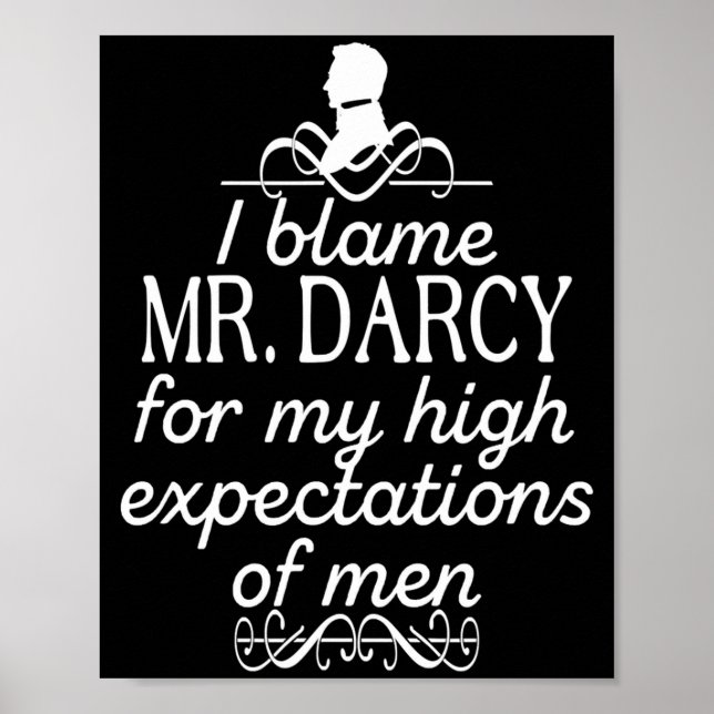 Affiche T Shirte de citations drôles de Jane Austen Mr Dar (Devant)