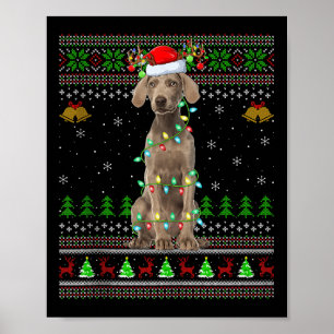 Affiche T-shirts de Noël laids de Australian Cattle Dog Ho