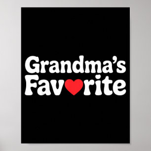 Affiche T-shirts d'humour de famille préférés des grands-m