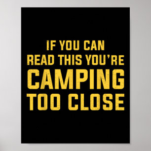 Affiche T-shirts drôles de camping pour hommes avec des di