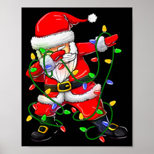 Affiche T-shirts drôles de Noël pour femmes 2024 Santa Dab