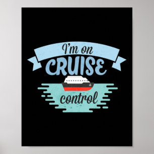 Affiche T-shirts drôles de vacances en croisière Je suis e