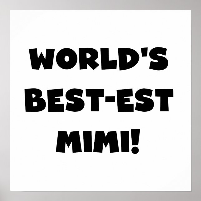 Affiche T-shirts et cadeau noirs des textes Mimi du Meille (Devant)