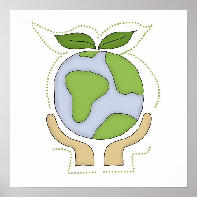 Affiche T-shirts et cadeaux Earth In Our Hands (Devant)