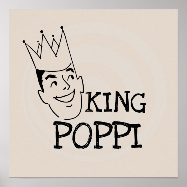 Affiche T-shirts et cadeaux King Poppi (Devant)