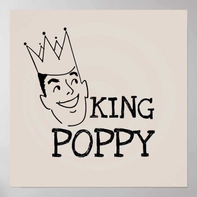Affiche T-shirts et cadeaux King Poppy (Devant)