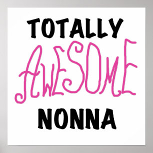 Affiche T-shirts et cadeaux Nonna Pink totalement géniaux