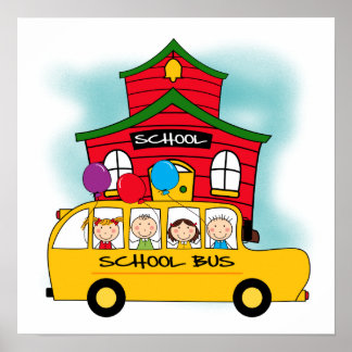 Affiche T-shirts et cadeaux pour autobus scolaire et scola