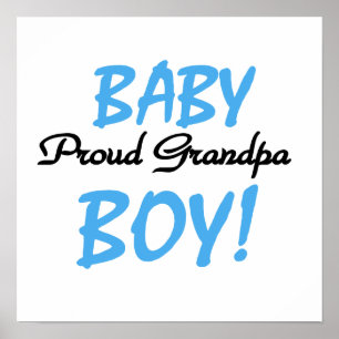 Affiche T-shirts et cadeaux pour bébé grand-père fier