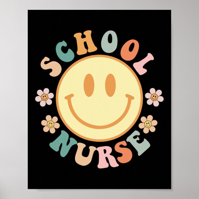 Affiche T-shirts graphiques amusants d'infirmière scolaire (Devant)