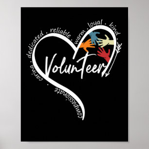 Affiche T-shirts graphiques amusants pour bénévoles pour r