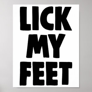 Affiche T-shirts Lèche Mes Pieds Femmes Cadeaux Drôles Amo