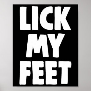 Affiche T-shirts Lèche Mes Pieds Femmes Cadeaux Drôles Amo
