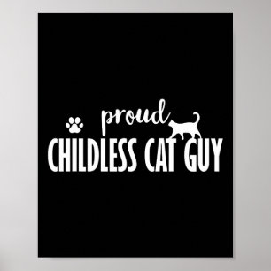 Affiche T Shirts pour hommes chats sans enfants
