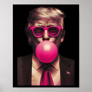 Affiche T-shirts rose Trump Bubble Gum Vote Président