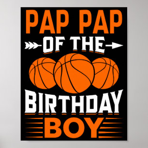 Affiche T t shirt basket pour le garçon qui fête son anniv