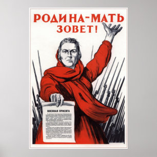 Affiche Ta mère patrie appelle au devoir, guerre russe