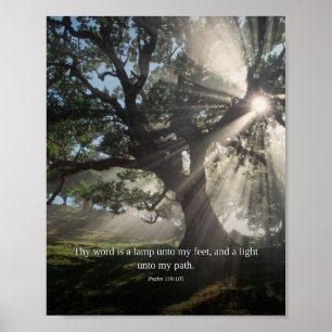 Affiche Ta Parole est une lampe — Psaume 119:105 Art