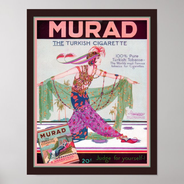 Affiche Tabac turc de Murad 1919 (Devant)