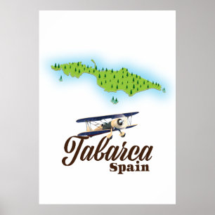 Affiche Tabarca Spain Beautiful map