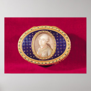 Affiche Tabatière avec une miniature de portrait de Louis