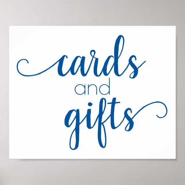 Affiche Table cadeau simple | French Blue Any Party Event (Devant)