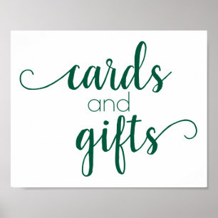 Affiche Table cadeau simple   Hunter Green N'importe quell