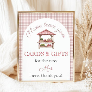 Affiche Table cadeaux Rose Fraîchement arrivée sur le marc