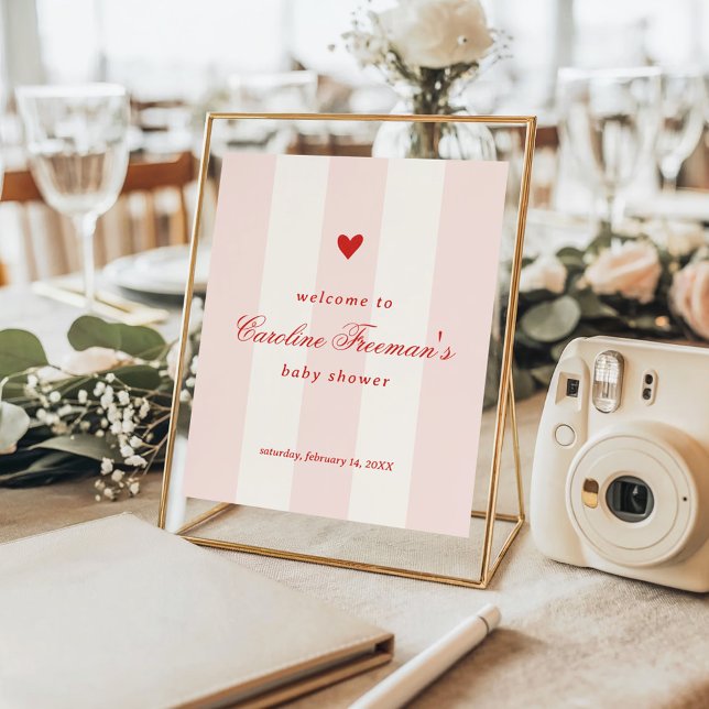 Affiche Table de bienvenue moderne pour la Saint-Valentin  (Créateur téléchargé)