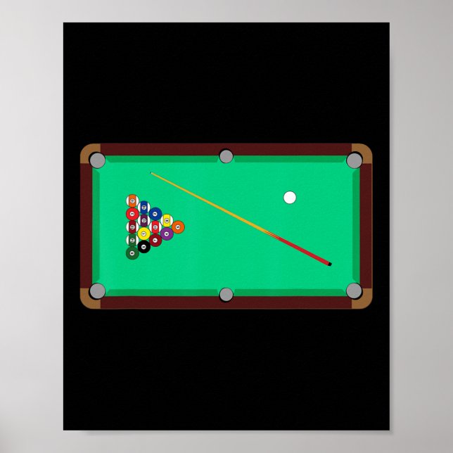 Affiche Table de billard - Cool Billard T Chemise (Devant)